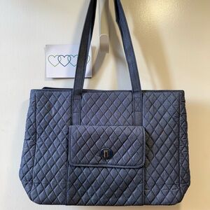 Vera Bradley Quilted Blue Tote Bag